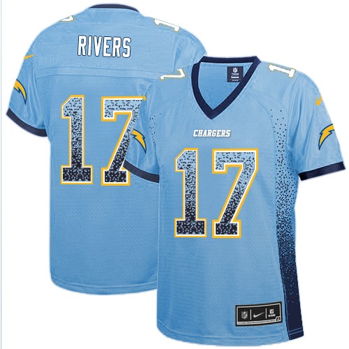 Women's Elite Philip Rivers Nike Jersey Electric Blue - #17 Drift Fashion NFL Los Angeles Chargers